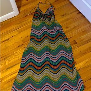 Veronica M Halterneck Maxi Dress